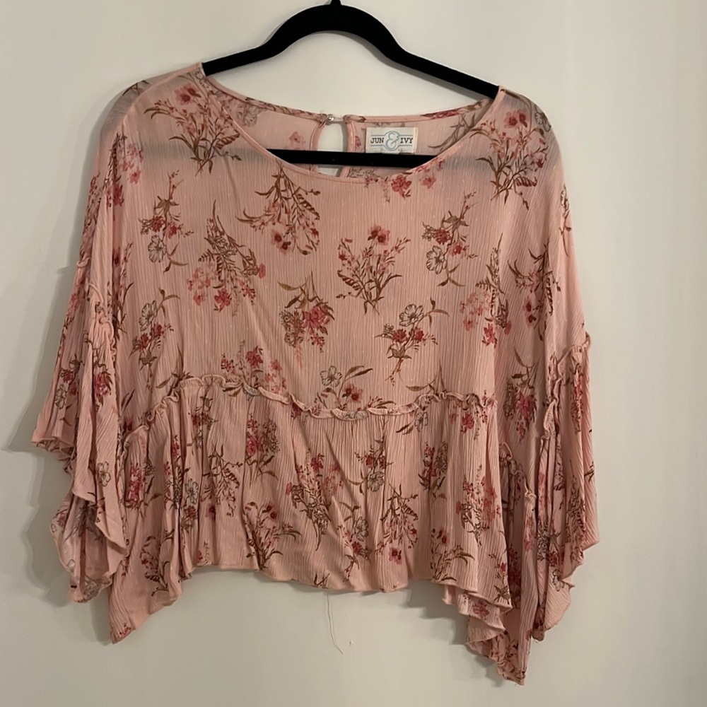 Pink Floral Blouse